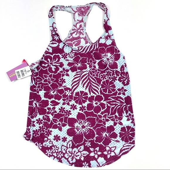 Cia Maritima jersey Beach coverup tank hibiscus - Picture 1 of 6
